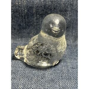 1970s Bird Paperweight Pukeberg Glass Sweden Figurine Stig A Karrstrand Artist